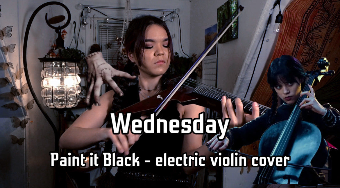 netflix wednesday paint it black rolling stones electric violin cover by mia asano