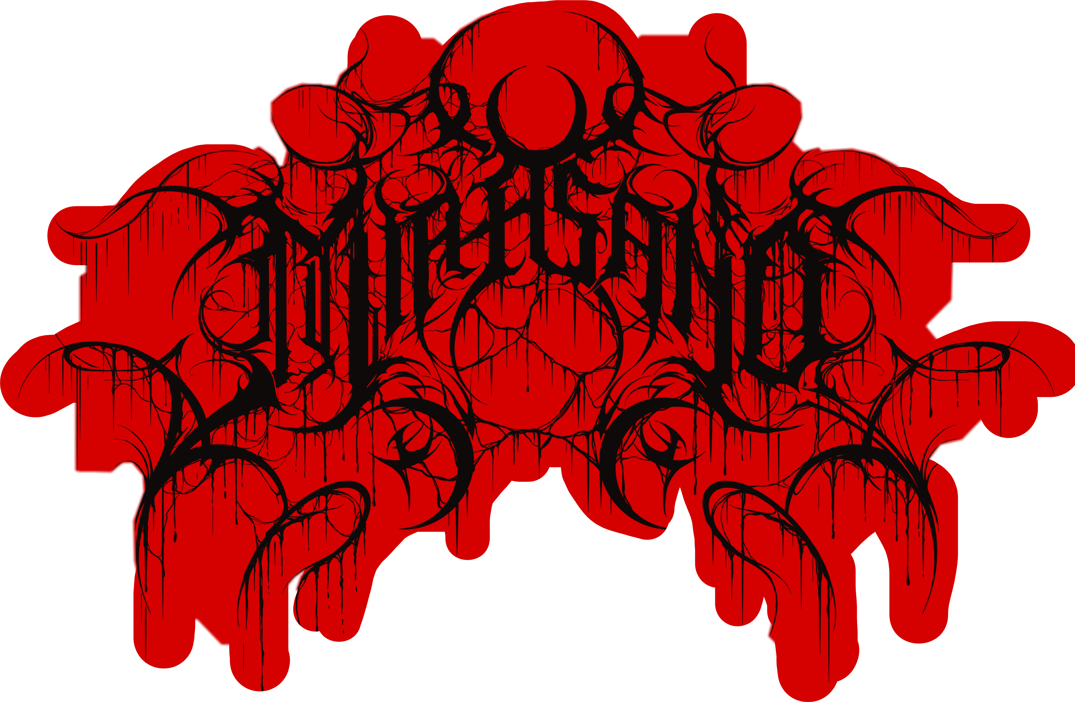 RED METAL LOGO Sticker