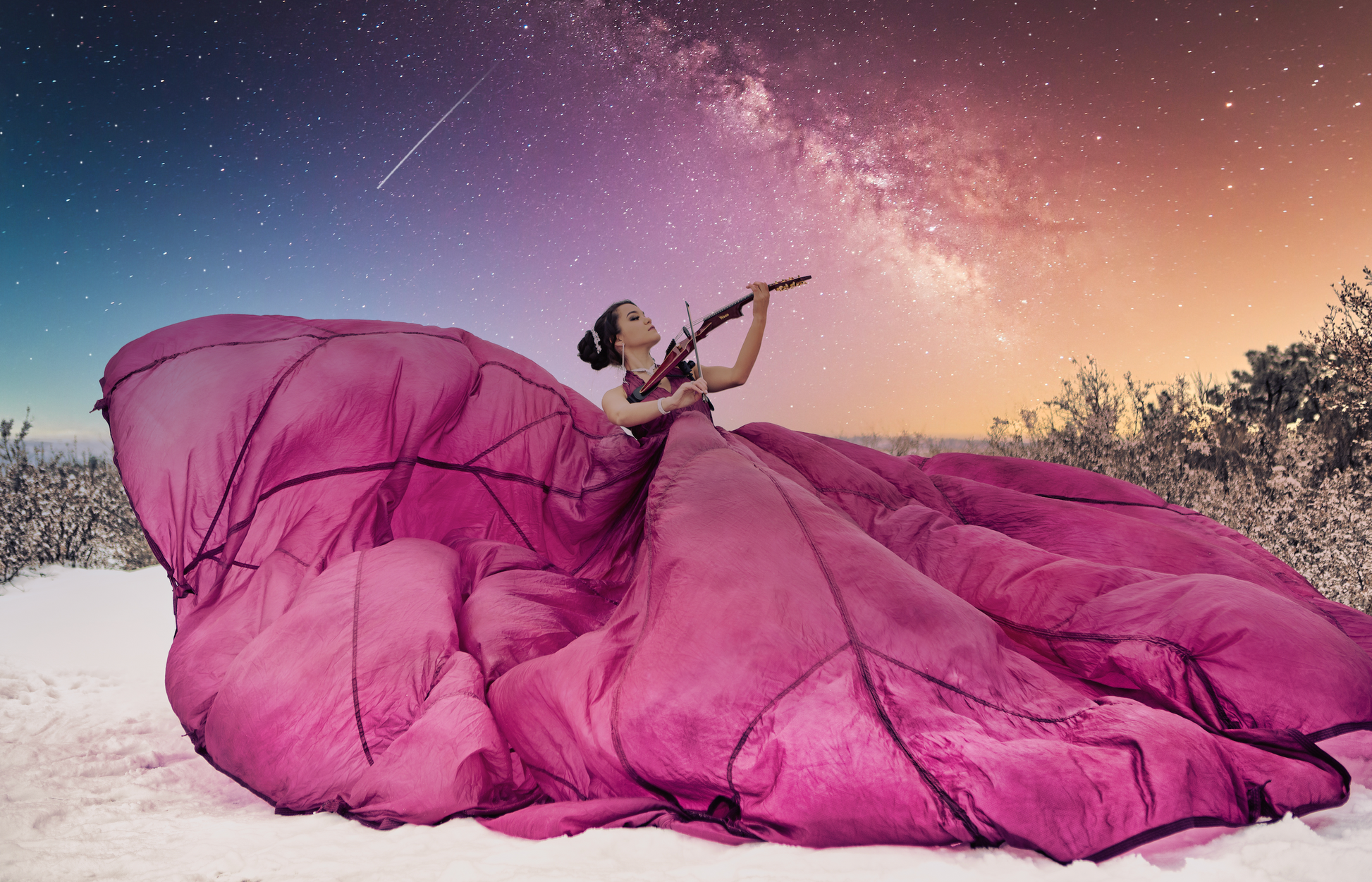 pink galaxy dress Iridescent Galaxy Gown