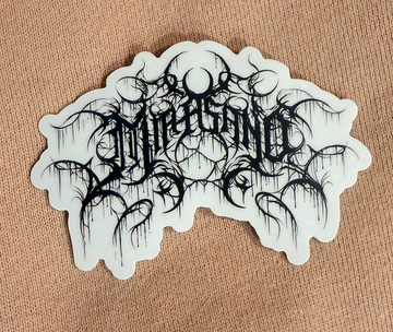 WHITE METAL LOGO Sticker